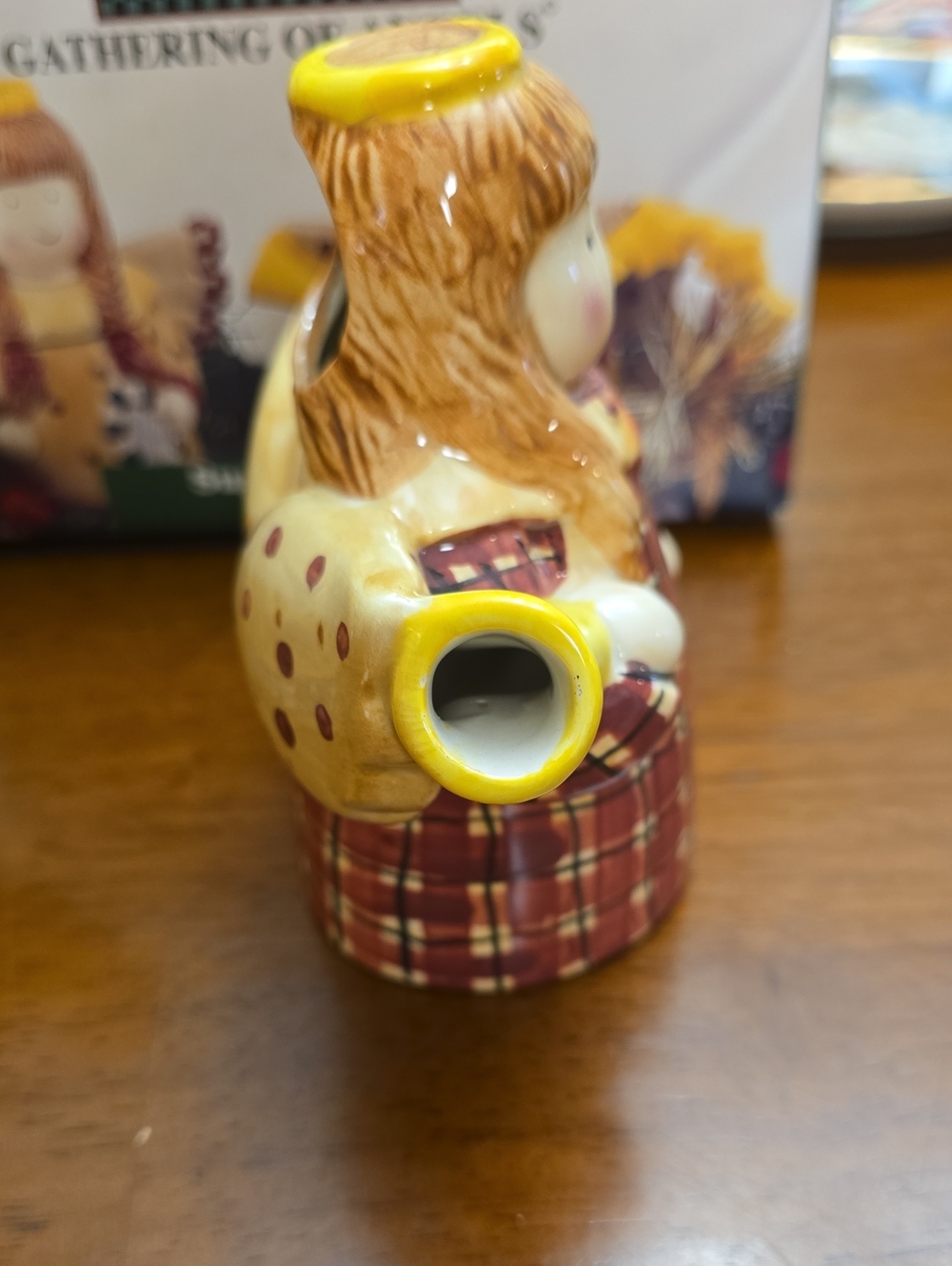 VINTAGE Debbie Mumm "Gathering of Angels" ceramic sugar and creamer set by Sakur - Picture 6 of 11